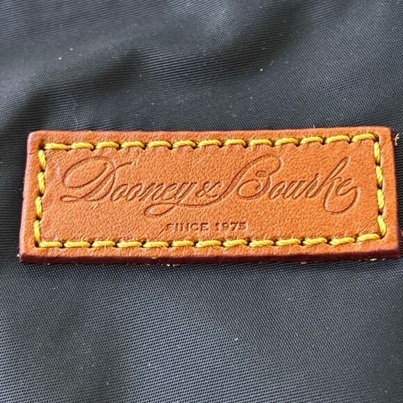 NWT Dooney & Bourke large pocket satchel purse/crossbody blue nylon - Picture 8 of 9